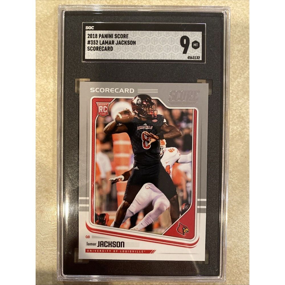 2018 Score - Scorecard #352 Lamar Jackson (RC) SGC 9 MT